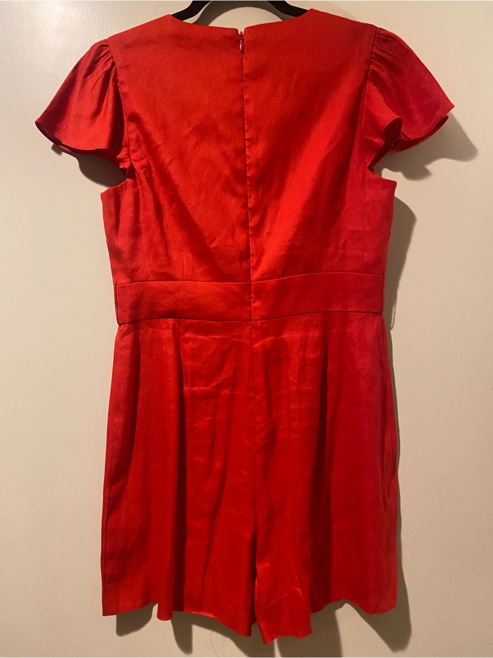 ANTONIO MELANI Size 4 Linen Blend Red Romper; Classy 4th of July Outfit! - Picture 5 of 6